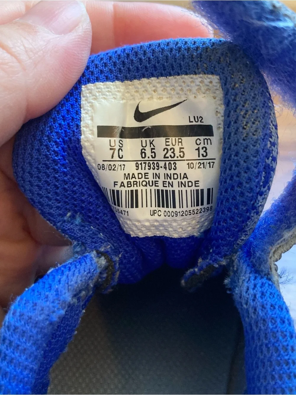 5/$15 Nike Toddler Blue Slip-On Sneakers 7